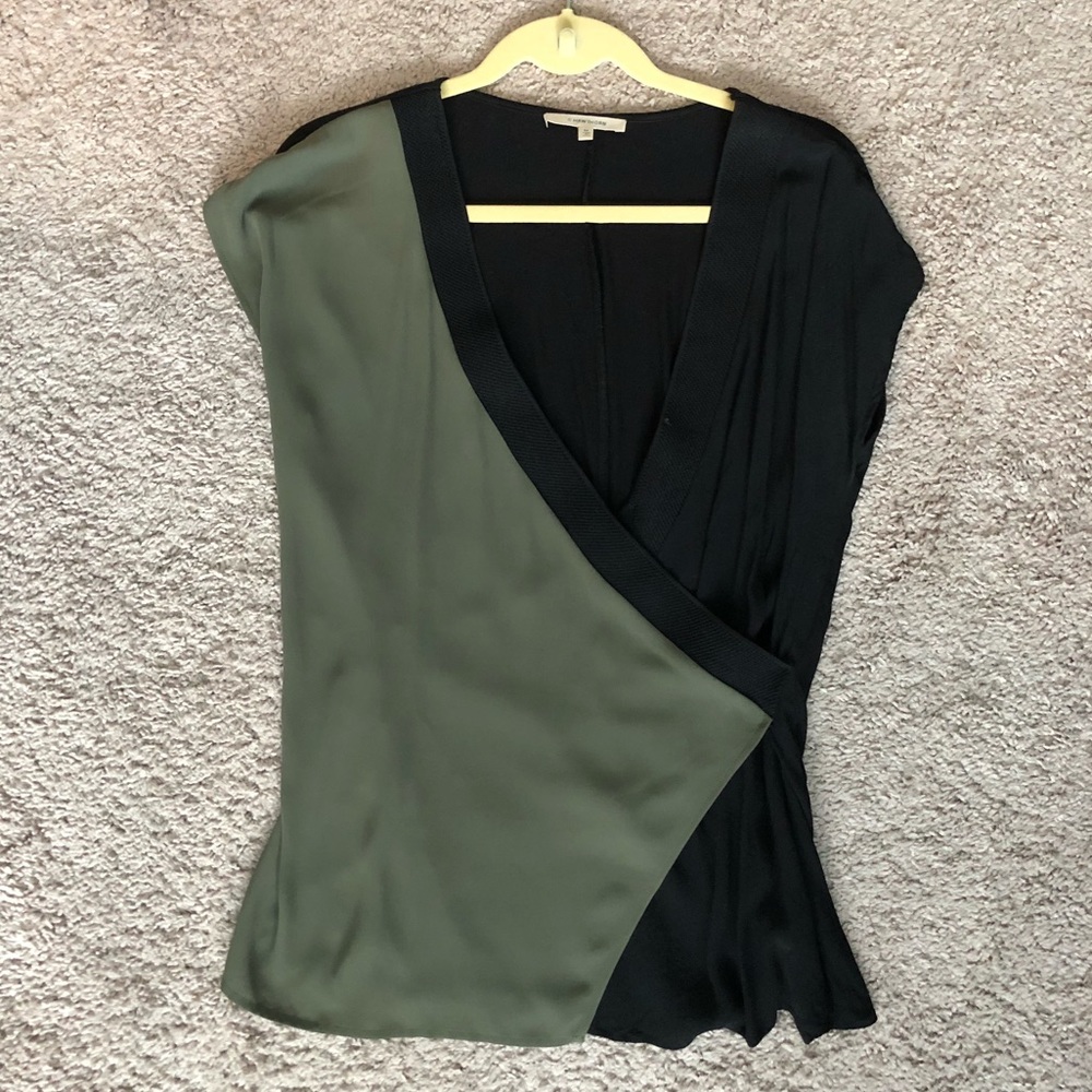 41 Hawthorn Olive and Black Wrap Shirt (Size M)